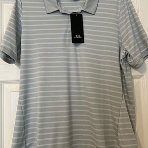 Oakley Golf Women’s Light Gray Polo with Stripes